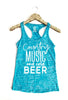 Country Music and Cold Beer Burnout Gym Tank Top