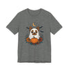 Yorkie Ghost Unisex Tee, Floral Halloween Shirt, Dog Lover Gift, Spooky Graphic T-Shirt, Cute Pet Apparel