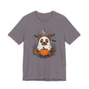 Yorkie Ghost Unisex Tee, Floral Halloween Shirt, Dog Lover Gift, Spooky Graphic T-Shirt, Cute Pet Apparel