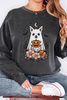 Chihuahua Halloween Shirt or Sweatshirt – Comfort Colors Pepper Tee with Chihuahua Ghost & Pumpkin – Spooky Season Dog Mom Gift