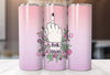 F Cancer Pink 20oz Tumbler Cup with Lid and Straw