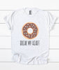 Donut Break My Heart Chocolate Donut Vintage Print Boyfriend Style Unisex Tee Shirt