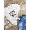 The ORIGINAL TOUGH as a Mother Boyfriend Style Unisex Marble Tee Shirt