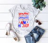 4th of July Shirt Red White Blue Independence Stars and Stripes Boyfriend Style Unisex Tee . fourth of July Shirt .  Graphic Tee