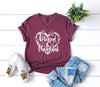 Blessed and Thankful Fall Thanksgiving Unisex Boyfriends Style Tee Shirt