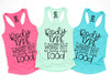 Body Type Works Out but really Loves Food Gym Workout Racerback Tank Top Humor