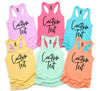 Custom Text Personalized Workout Jersey Racerback Tank Top