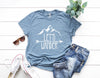 Let's Wander Unisex Graphic Tee Shirt for Hiking, Girls Trip, Mountain Adventures and Gift