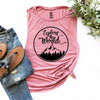 Explore the World Muscle Tank Top . Women's Muscle Tee . Cute Graphic Tee Tank Top . Hiking Shirt . Camping Shirt . Wild Life .