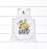 Cinco de Mayo I like it Hard Shell Taco Tank Top . Flowy Tank Top . Cute Racerback Tank Top . Taco Tuesday Funny Shirt