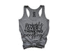 Probably overthinking everything tri-blend racerback tank top